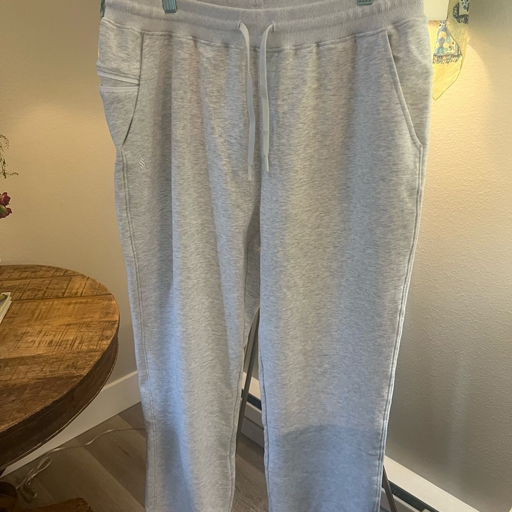 Light Gray Drawstring Jogger Sweatpants